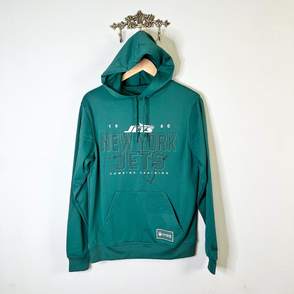 New York Jets NFL Combine Training Hoodie New Era Mens Size S Green New Pullover